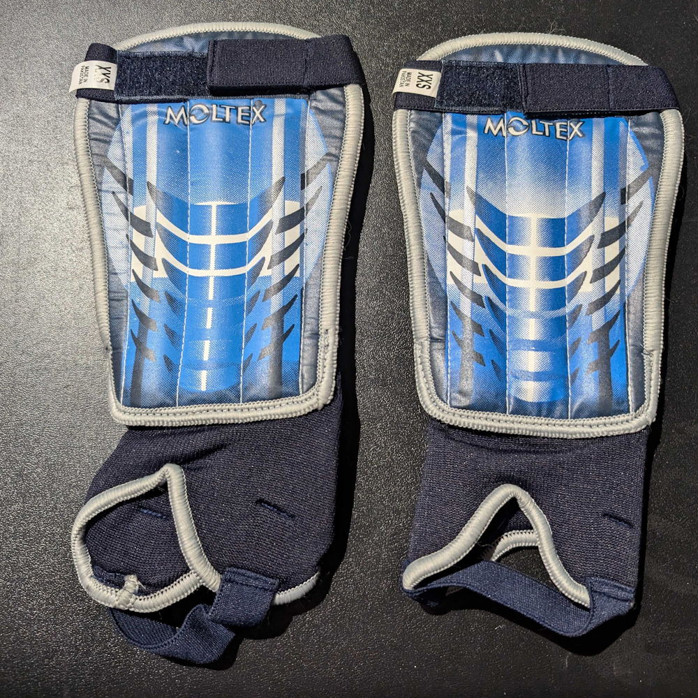 Miter - Soccer Player Shin Guards - White / Blue