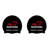 Mustang - Silicone Bathing Caps for Long Hair - CUSTOMIZED - Black
