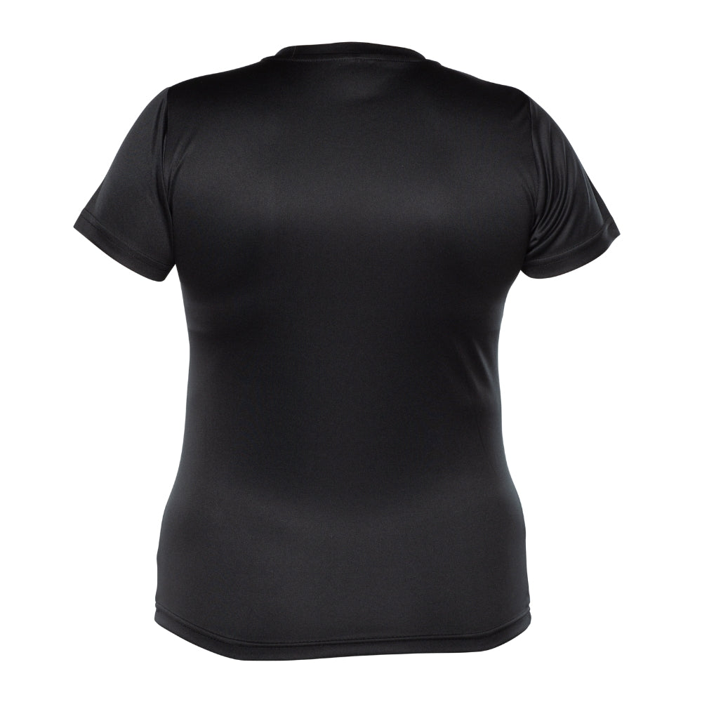 Short Sleeve Technical Sweater - Lady - Black