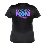 Nixines - Synchro Mom - Design 1 - Technical short-sleeved tee  - Feminine - Black