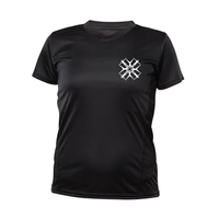 Nixines - Synchro Mom - Design 1 - Technical short-sleeved tee  - Feminine - Black