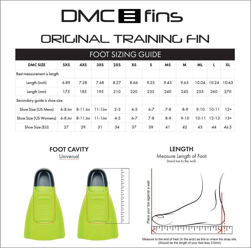 Speedo DMC - ORIGINAL Fins - Performance Fins - Yellow