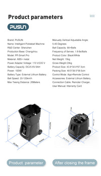 PICKLEBALL MACHINE - PP-Smart Pro - Lance-balle