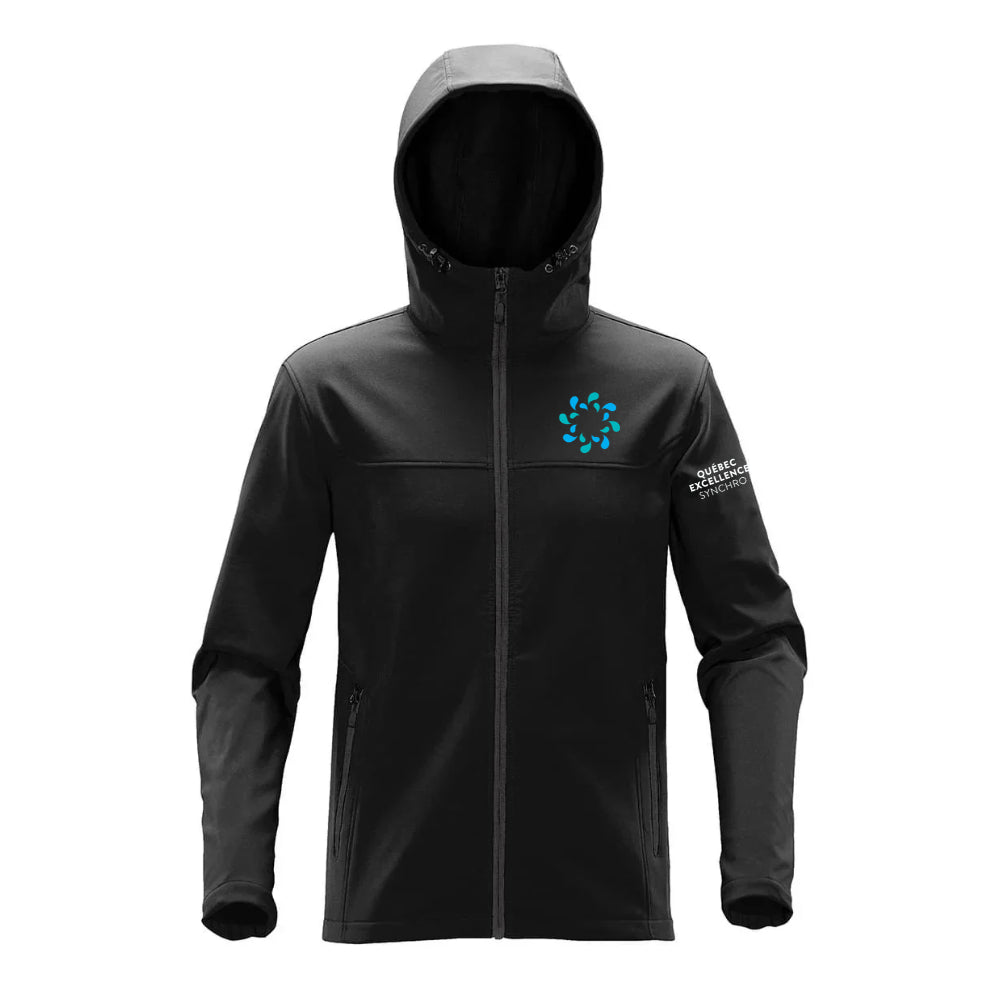 Québec Excellence Synchro - Veste Légère à capuche - Homme - Noir et Gris