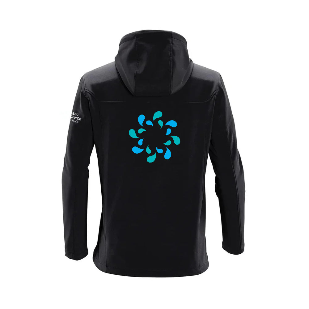 Québec Excellence Synchro - Veste Légère à capuche - Homme - Noir et Gris
