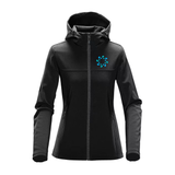 Québec Excellence Synchro - Veste Légère à capuche - Femme - Noir et Gris