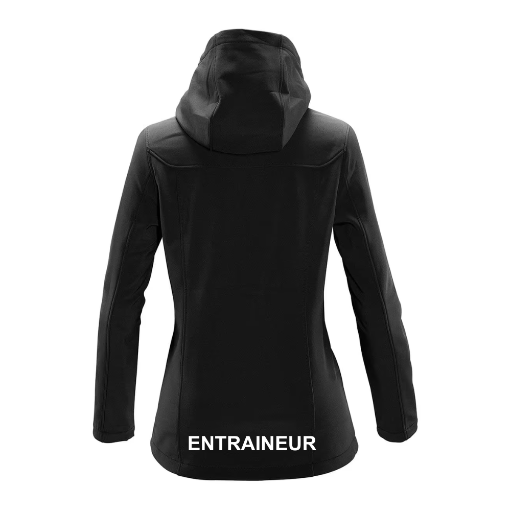 Québec Excellence Synchro - ENTRAINEUR - Veste Légère à capuche - Femme - Noir et Gris