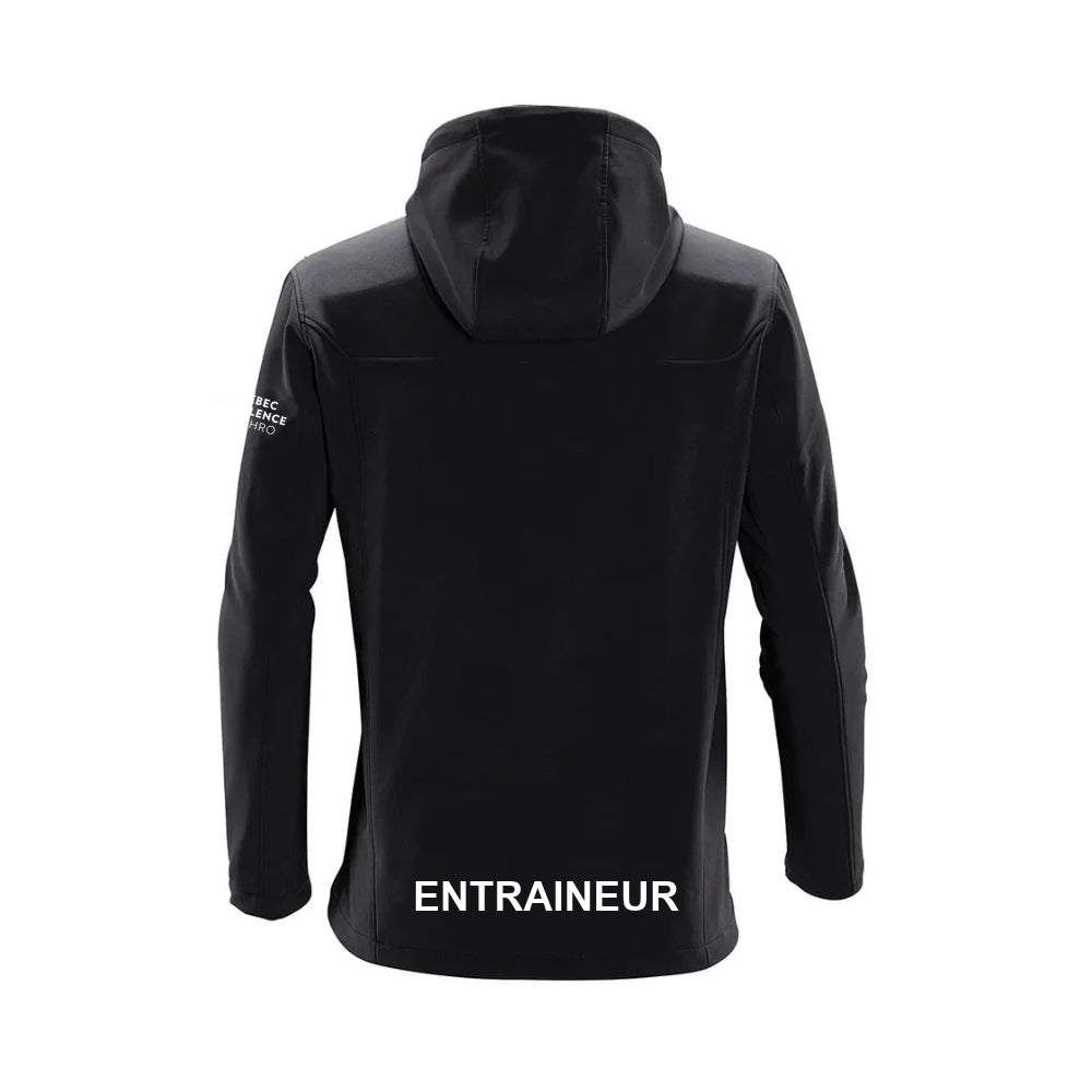 Québec Excellence Synchro - ENTRAINEUR - Veste Légère à capuche - Homme - Noir et Gris