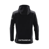 Québec Excellence Synchro - ENTRAINEUR - Veste Légère à capuche - Homme - Noir et Gris