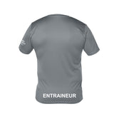 Québec Excellence Synchro - ENTRAINEUR - Chandail technique à manches courtes - Homme - Gris foncé