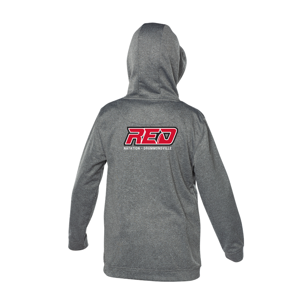 Drummondville Sharks - Hoodie, Kangaroo Type - Juvenile - Charcoal