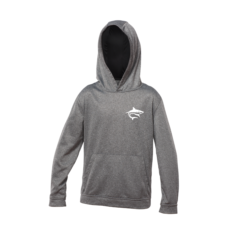 Drummondville Sharks - Hoodie, Kangaroo Type - Juvenile - Charcoal