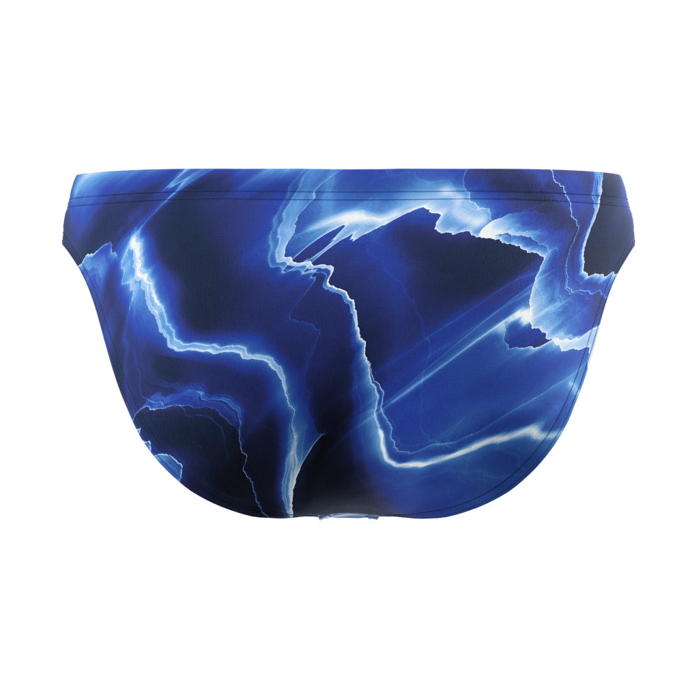Maillot de bain style slip de natation pour homme Speedo Male Lightning Brief avec imprimé graphique.