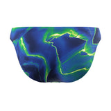 Men's Speedo Male Lightning Brief training and competitive swim brief featuring a graphic pattern.