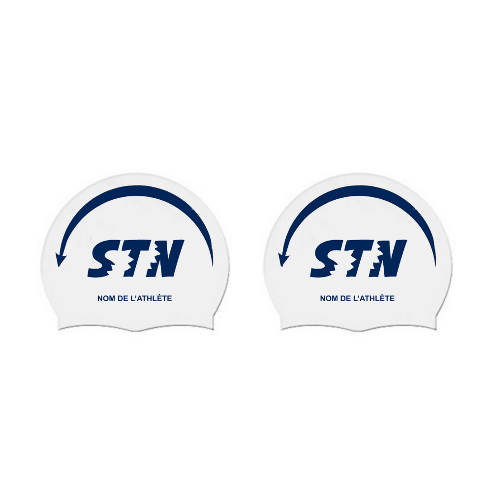 STN - Casques de bain en silicone personnalisés - Blanc
