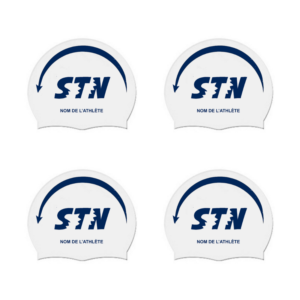 STN - Casques de bain en silicone personnalisés - Blanc