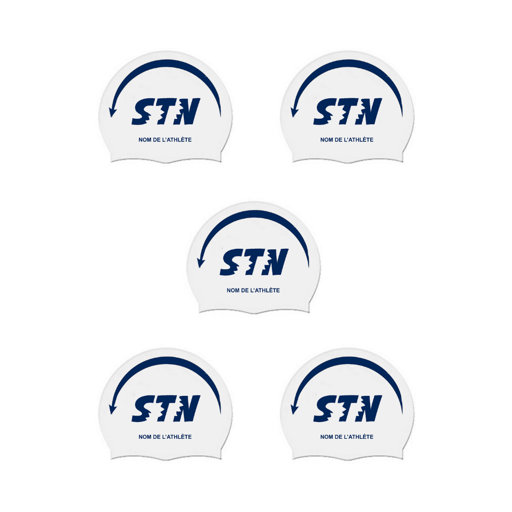 STN - Casques de bain en silicone personnalisés - Blanc