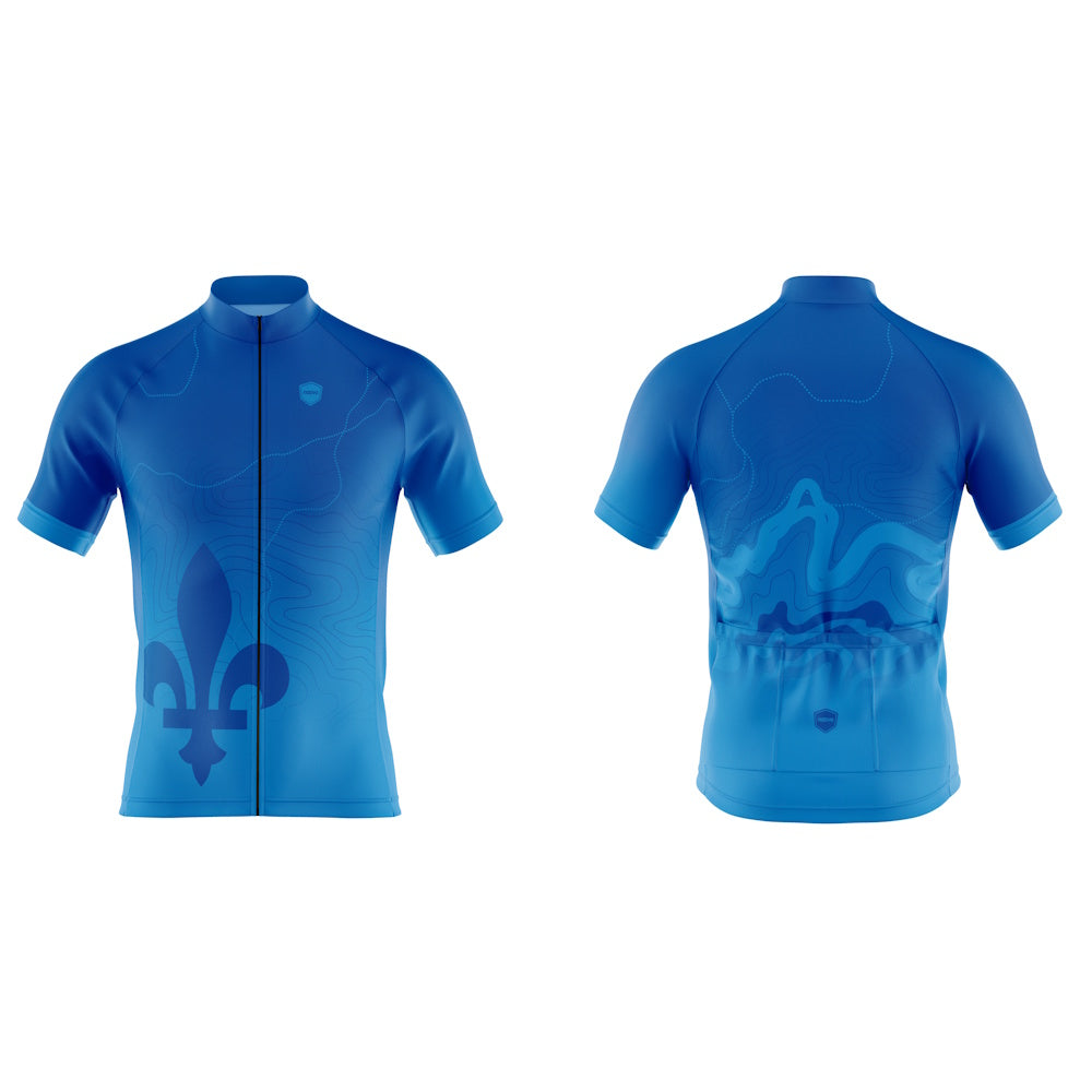 Nativo - Sport - Maillot de cycliste à manches courtes - Bleu Randonnée du Souvenir Thierry-Leroux