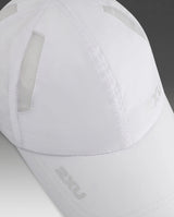 2XU - RUN CAP - Casquette légère - Taille régulière  - Blanc