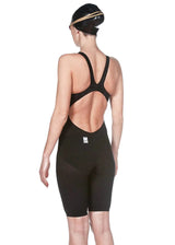 Arena Powerskin Carbon Air2 Kneeskin à dos ouvert - Maillot Performance pour femme – Noir / Or