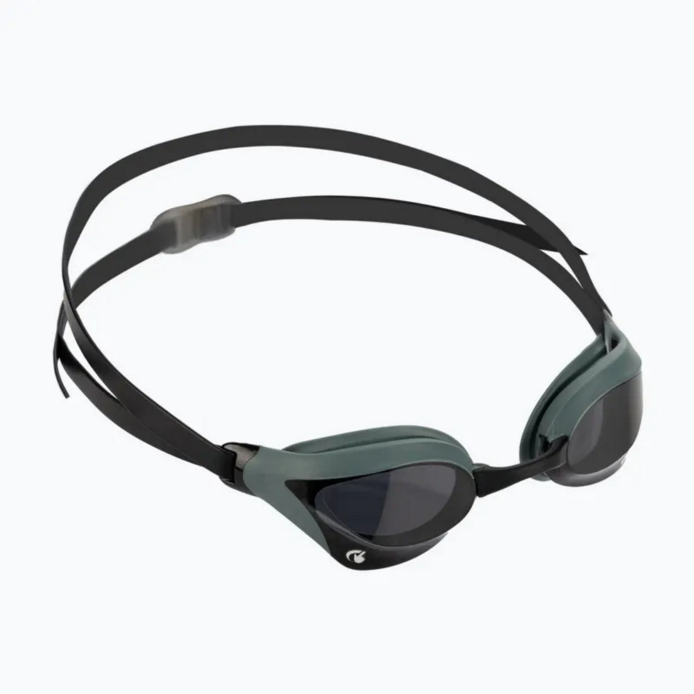 Competition swim goggles with wide lenses and hydrodynamic profile