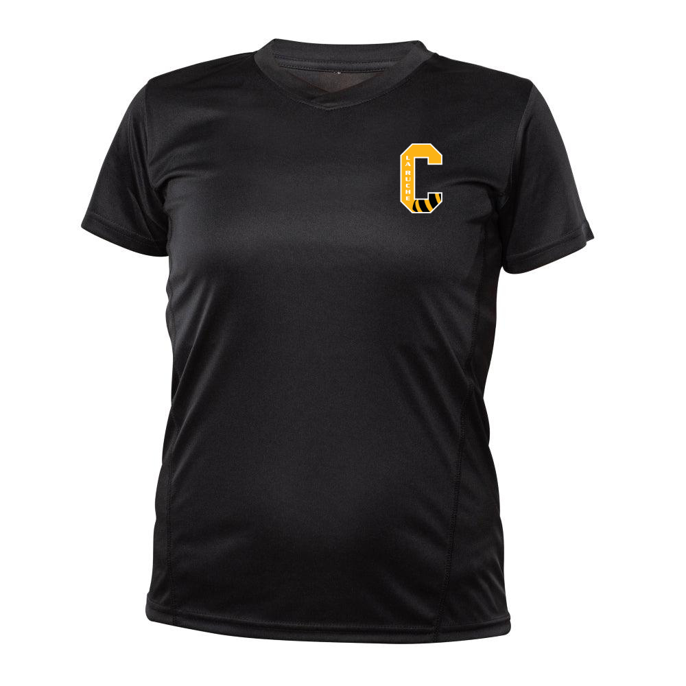Short Sleeve Technical Sweater - Lady - Black