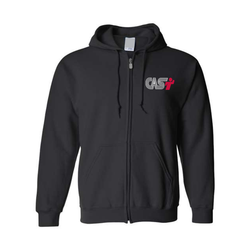 Hooded fleece jacket with zip - Adult - Black