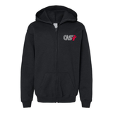 Hooded fleece jacket with zip - Juvenile - Black