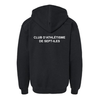 Hooded fleece jacket with zip - Juvenile - Black