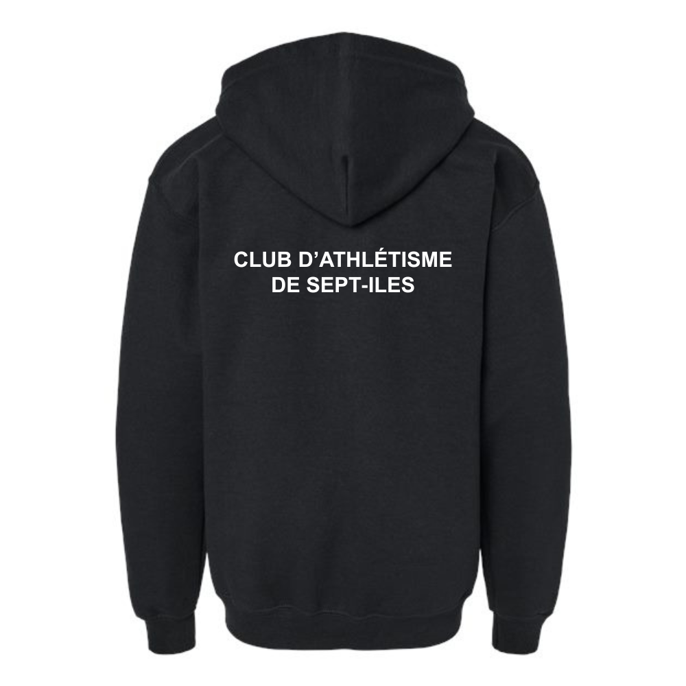Hooded fleece jacket with zip - Juvenile - Black