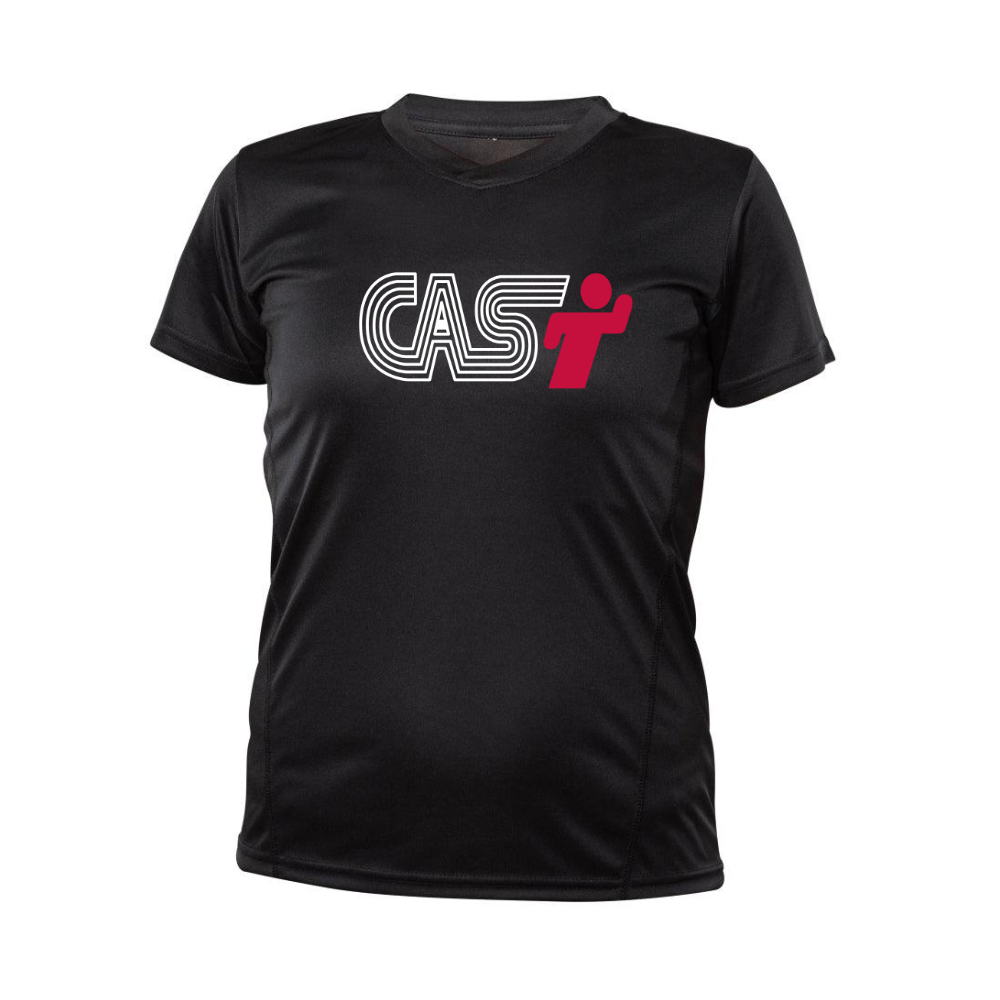 Short-sleeved technical sweater - Women - Black