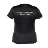 Short-sleeved technical sweater - Women - Black