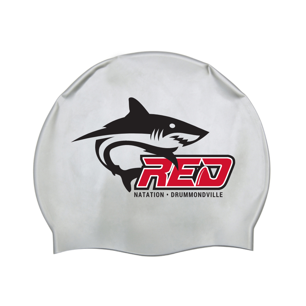 Requins de Drummondville - Casque de bain en silicone - Argent