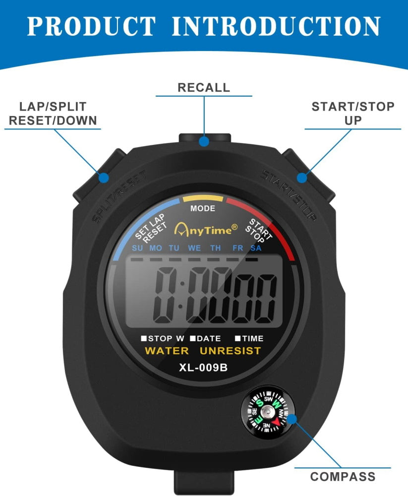 Digital Stopwatch Timer - Professional Sport Stopwatch