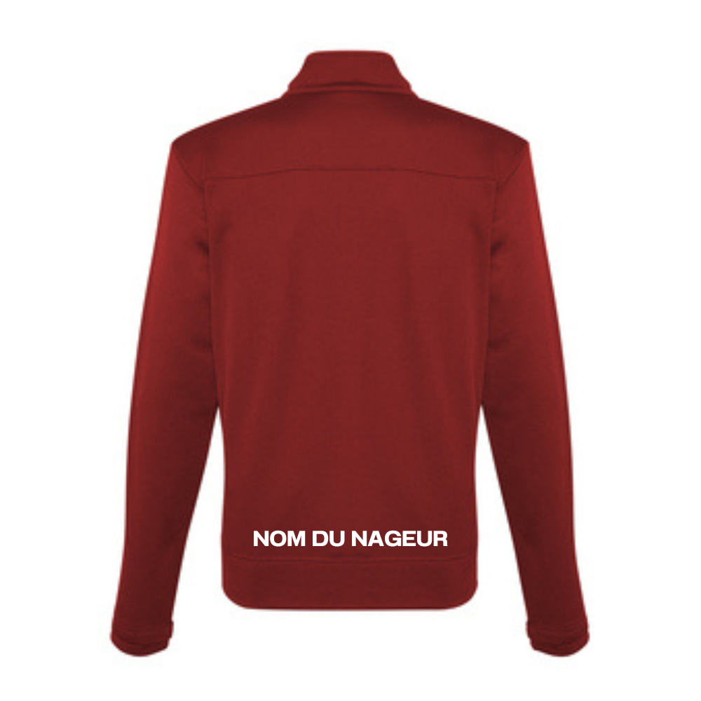 CNHR - Veste sportive avec fermeture éclair - Coupe régulière - Rouge