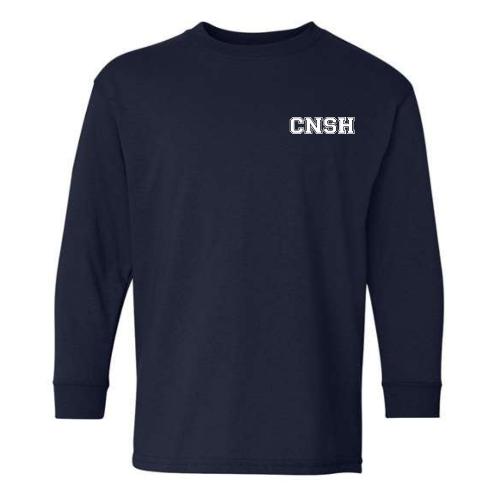 Cotton Long Sleeve Tee - Juvenile - Navy