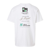 Short-sleeved cotton sweater - Juvenile - White