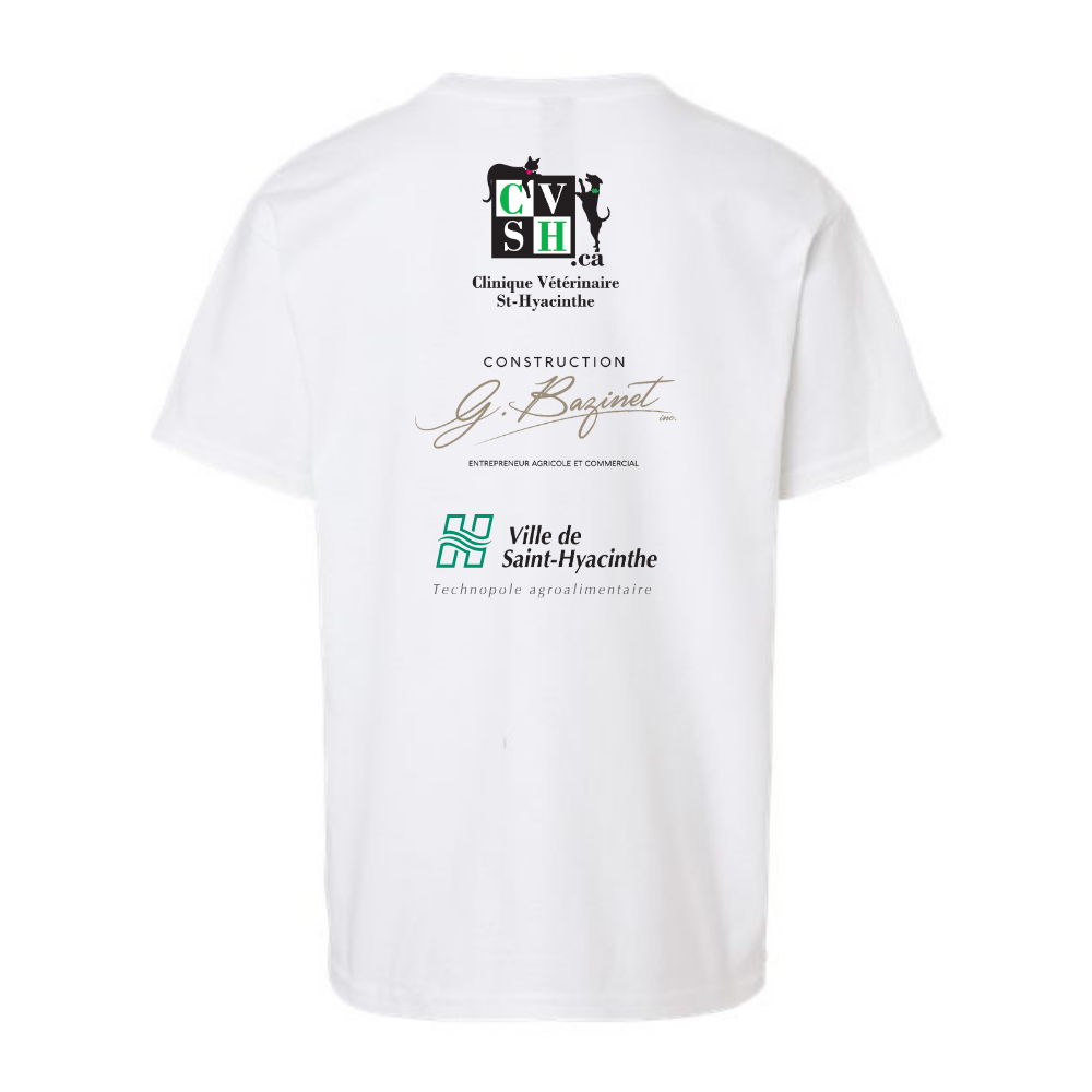 Short-sleeved cotton sweater - Juvenile - White