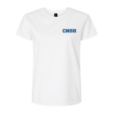 Short-sleeved cotton sweater - Feminine - White