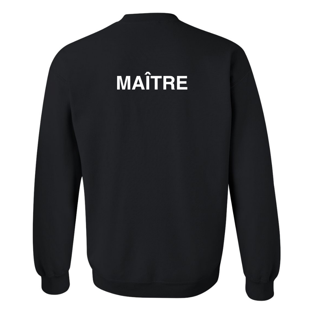 CNSI - Chandail molleton (coton ouaté) - Adulte - MAÎTRE - Noir