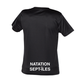 Short-sleeved technical sweater - Child - Black