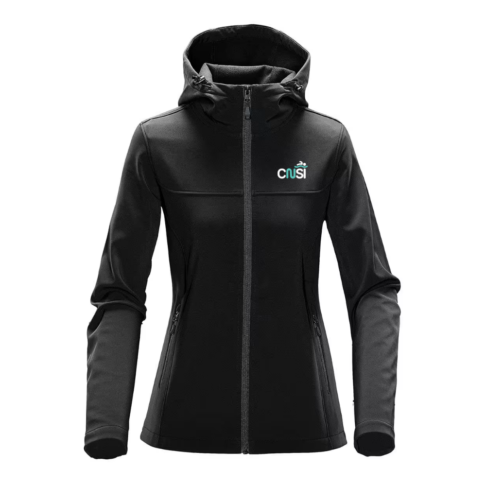 Light hooded jacket - Women - Black and Gray