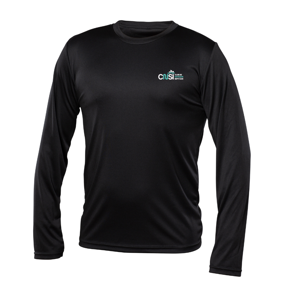 CNSI - Chandail technique, à manches longues - Masculin - Noir