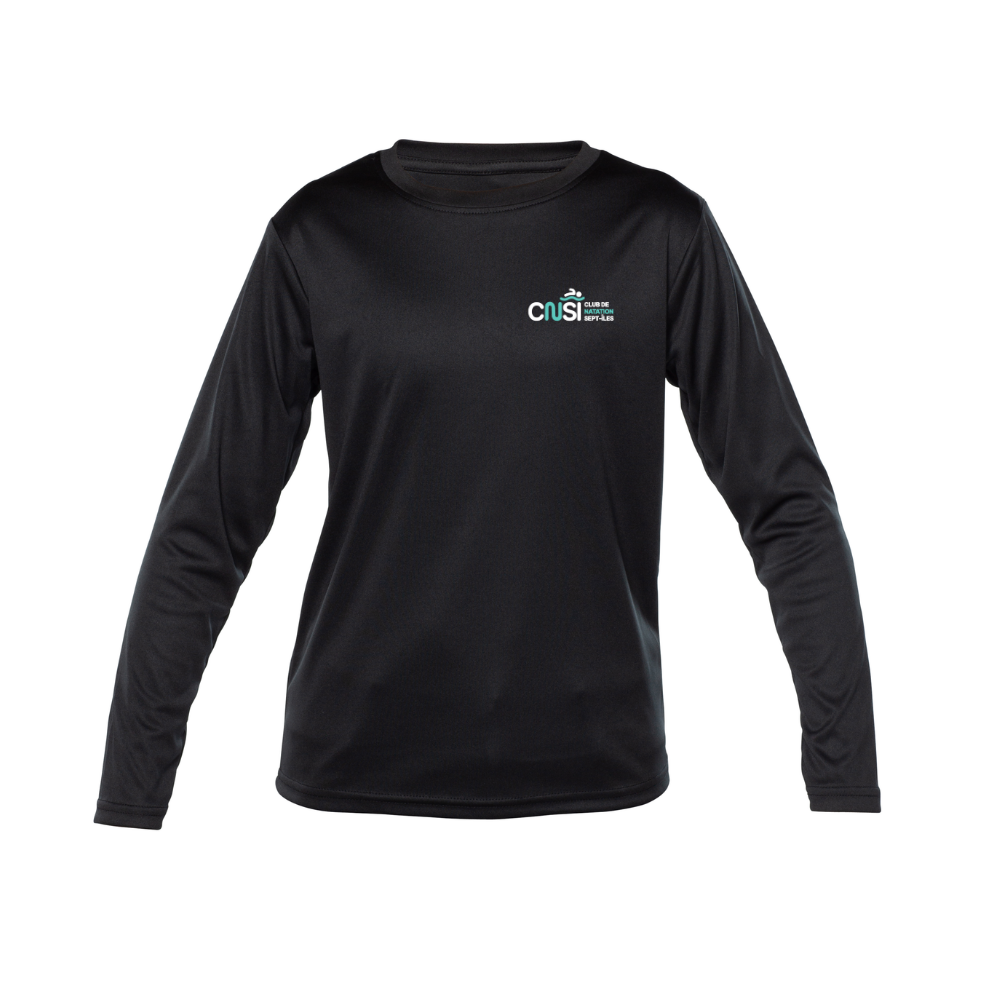 Technical sweater, long sleeves - Juvenile - Black