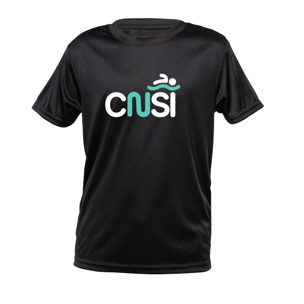 Short-sleeved technical sweater - Child - Black