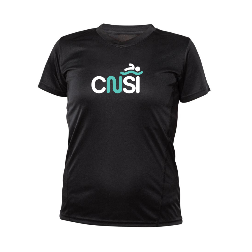 CNSI - Chandail technique à manches courtes - ENTRAÎNEUR - Féminin - Noir