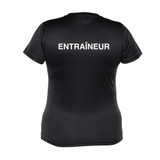 CNSI - Chandail technique à manches courtes - ENTRAÎNEUR - Féminin - Noir