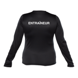 CNSI - Chandail technique, à manches longues - Féminin - ENTRAÎNEUR - Noir