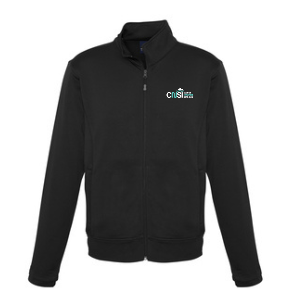 Sporty jacket with zipper - Regular fit - Black