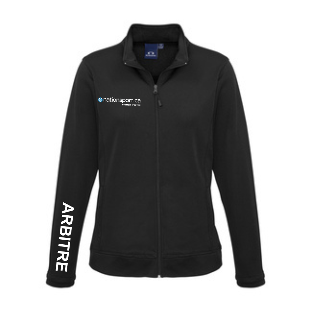 Referee - Sporty jacket with zipper - Women's fit - Black - Version with REFEREE identification